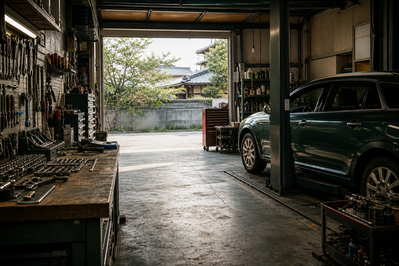 浜津自動車整備工場の工房
